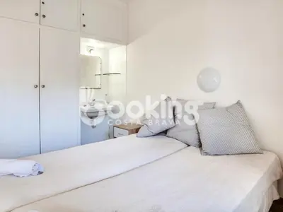 Cama o camas de una habitación en Mar bella Apartament a dos minuts de la platja amb wifi i parking per 6 persones