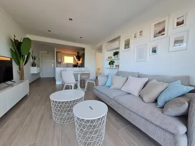 Zona de estar de S'Agaró Apartment with sea views and pool