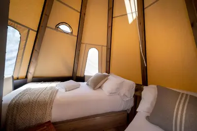 Cama o camas de una habitación en Talaia Plaza EcoResort Begur