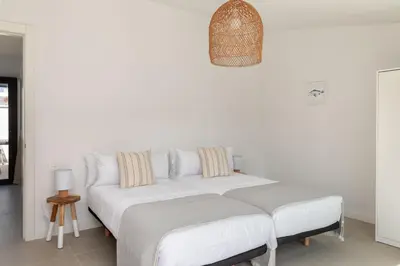 Cama o camas de una habitación en Flateli Sant Antoni 4