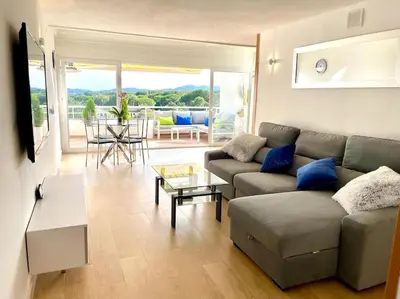 Zona de estar de Platja de Aro Penthouse with Big Terrace