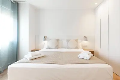 Cama o camas de una habitación en Bravissimo Falcó, 3 bedrooms and balcony