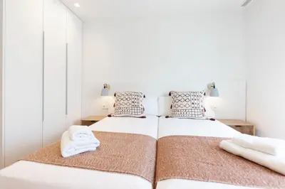 Cama o camas de una habitación en Bravissimo Falcó, 3 bedrooms and balcony