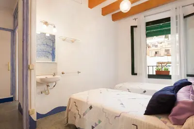 Cama o camas de una habitación en Let's Holidays HOUSE IN THE HEART OF TOSSA