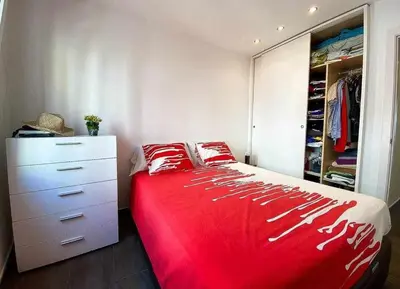 Cama o camas de una habitación en Apartamento exclusivo en primera línea de mar