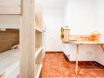Cama o camas de una habitación en Apartament 'Es Botànic'