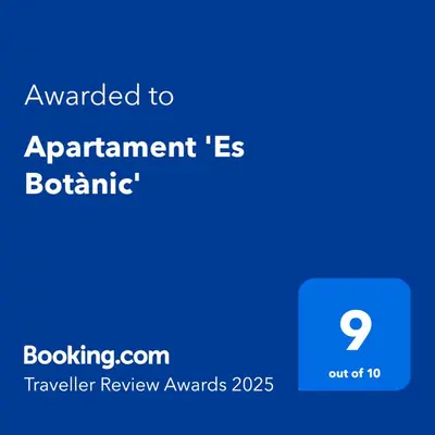 Certificado, premio, señal o documento que está expuesto en Apartament 'Es Botànic'