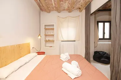 Cama o camas de una habitación en Apartamento Tr Auriga en el Barri Vell, Girona