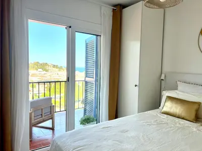 Cama o camas de una habitación en ZEN Apartment sea views