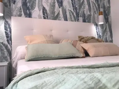 Cama o camas de una habitación en Panoramic sea view Lloret de Mar