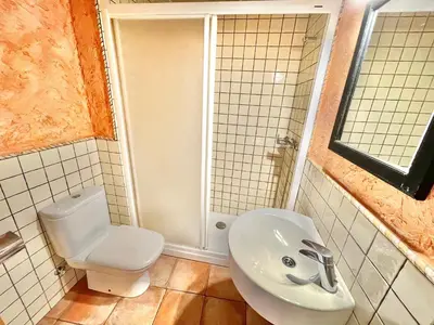 Un baño de Apartamentos Blanes Petit