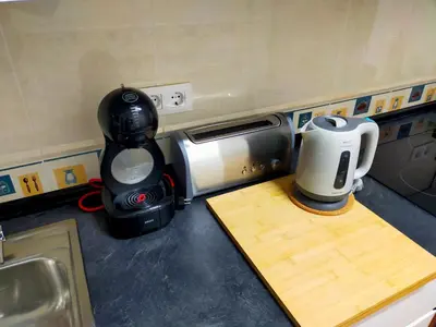 Una cocina o zona de cocina en Apartament Géminis, 5 min playa, parking gratis