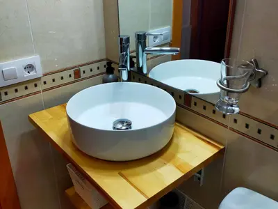 Un baño de Apartament Géminis, 5 min playa, parking gratis