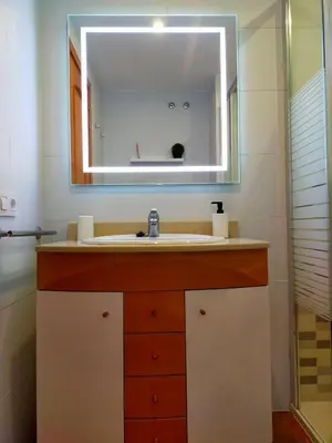 Un baño de Apartament Géminis, 5 min playa, parking gratis