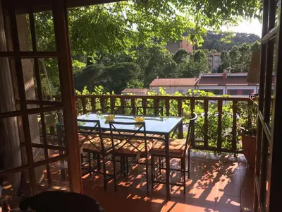 Un balcón o terraza de VACACIONES EN MARESME CASA PARA 7 PERSONAS