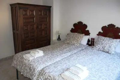 Cama o camas de una habitación en VACACIONES EN MARESME CASA PARA 7 PERSONAS