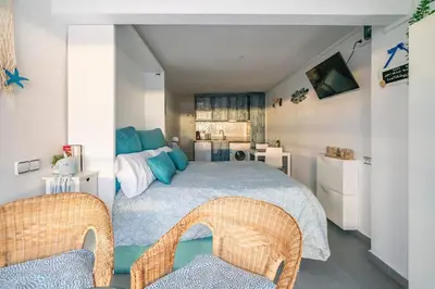 Zona de estar de Loft beach blue