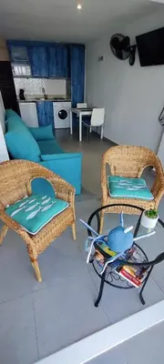 Zona de estar de Loft beach blue