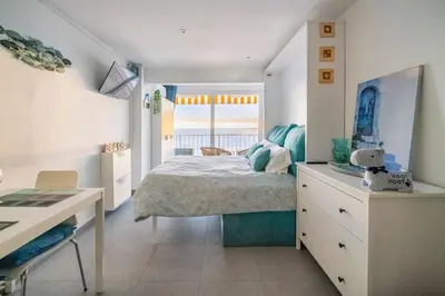 Cama o camas de una habitación en Loft beach blue