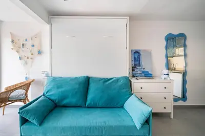 Zona de estar de Loft beach blue