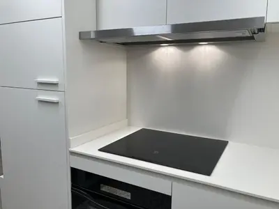 Una cocina o zona de cocina en Apartamento céntrico con WIFI y climatizado de 1 habitación y sofá-cama para 3 personas