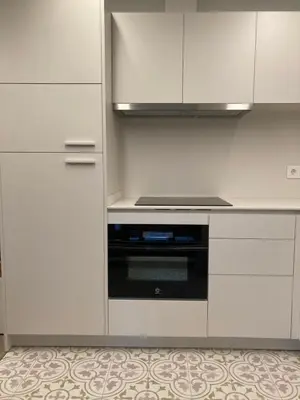 Una cocina o zona de cocina en Apartamento céntrico con WIFI y climatizado de 1 habitación y sofá-cama para 3 personas