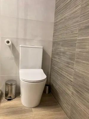Un baño de Apartamento céntrico con WIFI y climatizado de 1 habitación y sofá-cama para 3 personas