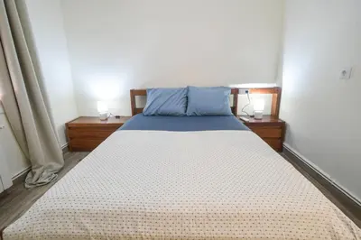 Cama o camas de una habitación en Apartamento de diseño equipado céntrico moderno