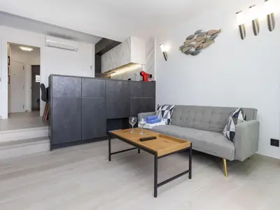 Zona de estar de Apartment Caravela Beach by Interhome