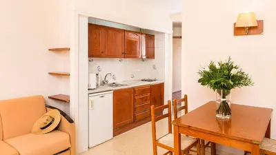 Una cocina o zona de cocina en Apartamentos Guitart