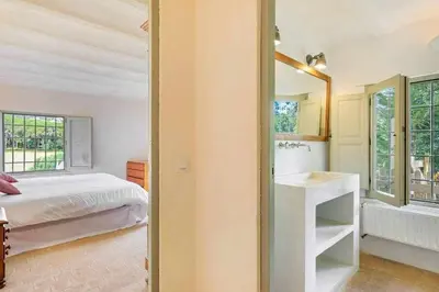 Cama o camas de una habitación en Mas del Blat. Calonge-Costa Brava en Mas Vilobí