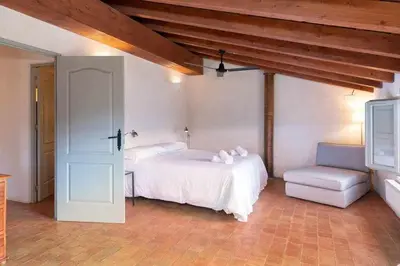 Cama o camas de una habitación en Mas del Blat. Calonge-Costa Brava en Mas Vilobí