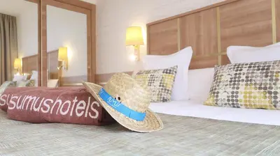 Cama o camas de una habitación en Sumus Hotel Stella and Spa 4S Adults Recommended