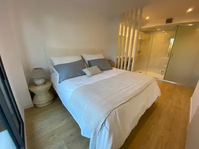 Cama o camas de una habitación en Apartamento nuevo, equipado y decorado con estilo