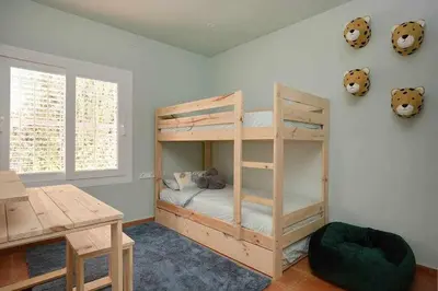 Cama o camas de una habitación en Villa en Calonge con Gran piscina