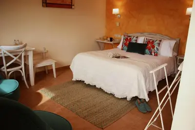 Cama o camas de una habitación en Hotel Sant Joan