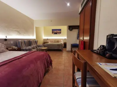 Cama o camas de una habitación en Hotel Sant Joan
