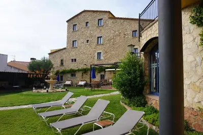 Jardín al aire libre en Hotel Sant Joan