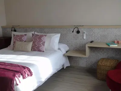 Cama o camas de una habitación en Hotel Sant Joan
