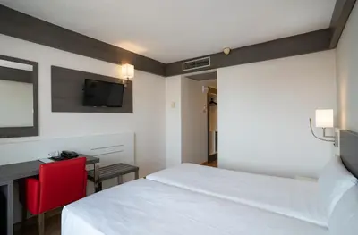 Cama o camas de una habitación en Medplaya Hotel Santa Monica