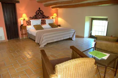 Cama o camas de una habitación en Mas Salvi Country Boutique Hotel
