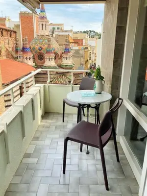Un balcón o terraza de Apartamento Lina, a 20 metros de la playa