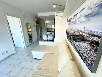 Zona de estar de Apartemento piscina centro calella 3 min playa