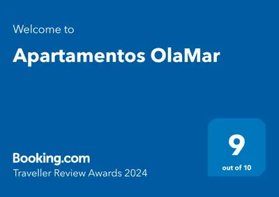 Certificado, premio, señal o documento que está expuesto en Apartamentos OlaMar