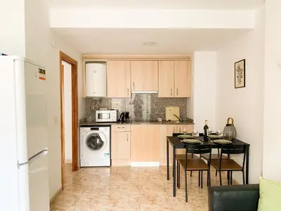 Una cocina o zona de cocina en Apartamentos OlaMar
