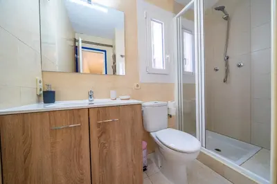 Un baño de Villa Can Toni Vistas Mar Piscina Jacuzzi Aire Acondicionado