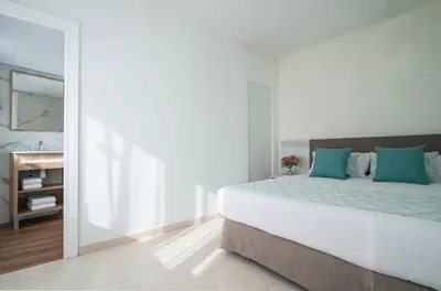 Cama o camas de una habitación en Hotel Lloret Santa Rosa by Pierre & Vacances