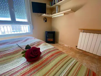 Cama o camas de una habitación en Espectacular apartament a Palamós centre! Amb WIFI