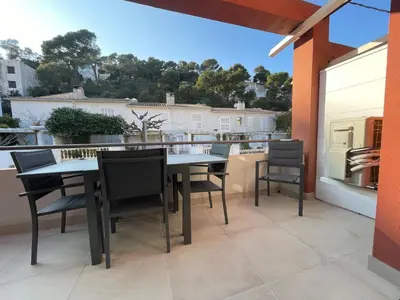 Un balcón o terraza de Apartament Antic Plankton - Sa Riera Begur - Free Parking, Beach, Wifi, Perfect holidays