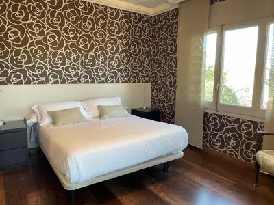 Cama o camas de una habitación en Hotel Esteba
